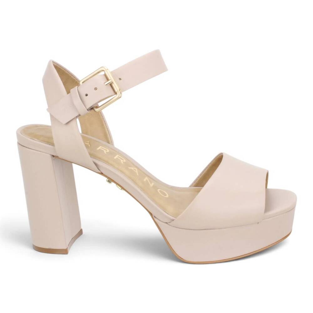 NEW CARRANO women's maria platform sandal in nude